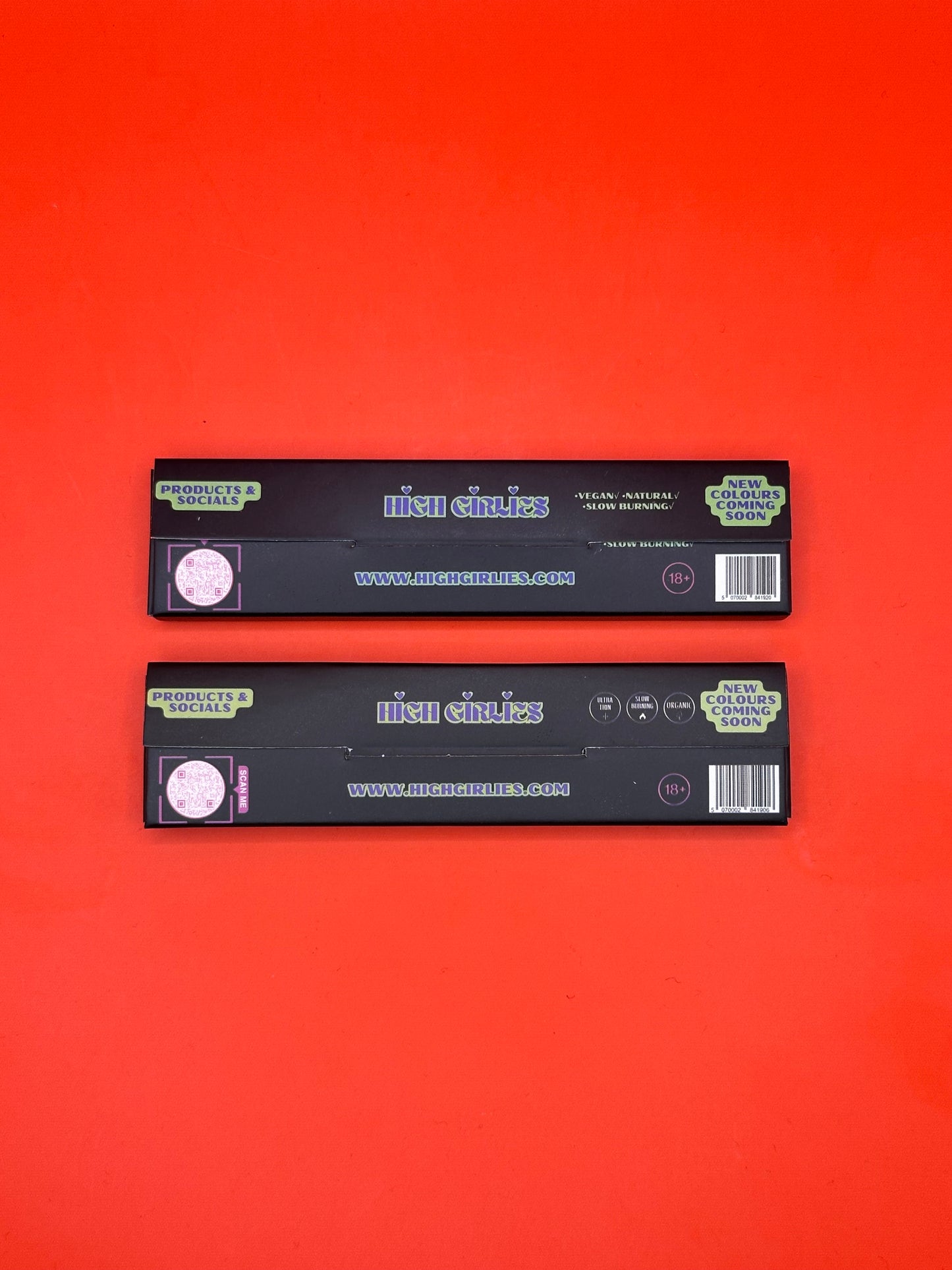 High Girlies King Size Slim Rolling Papers & Tips - Two Colours
