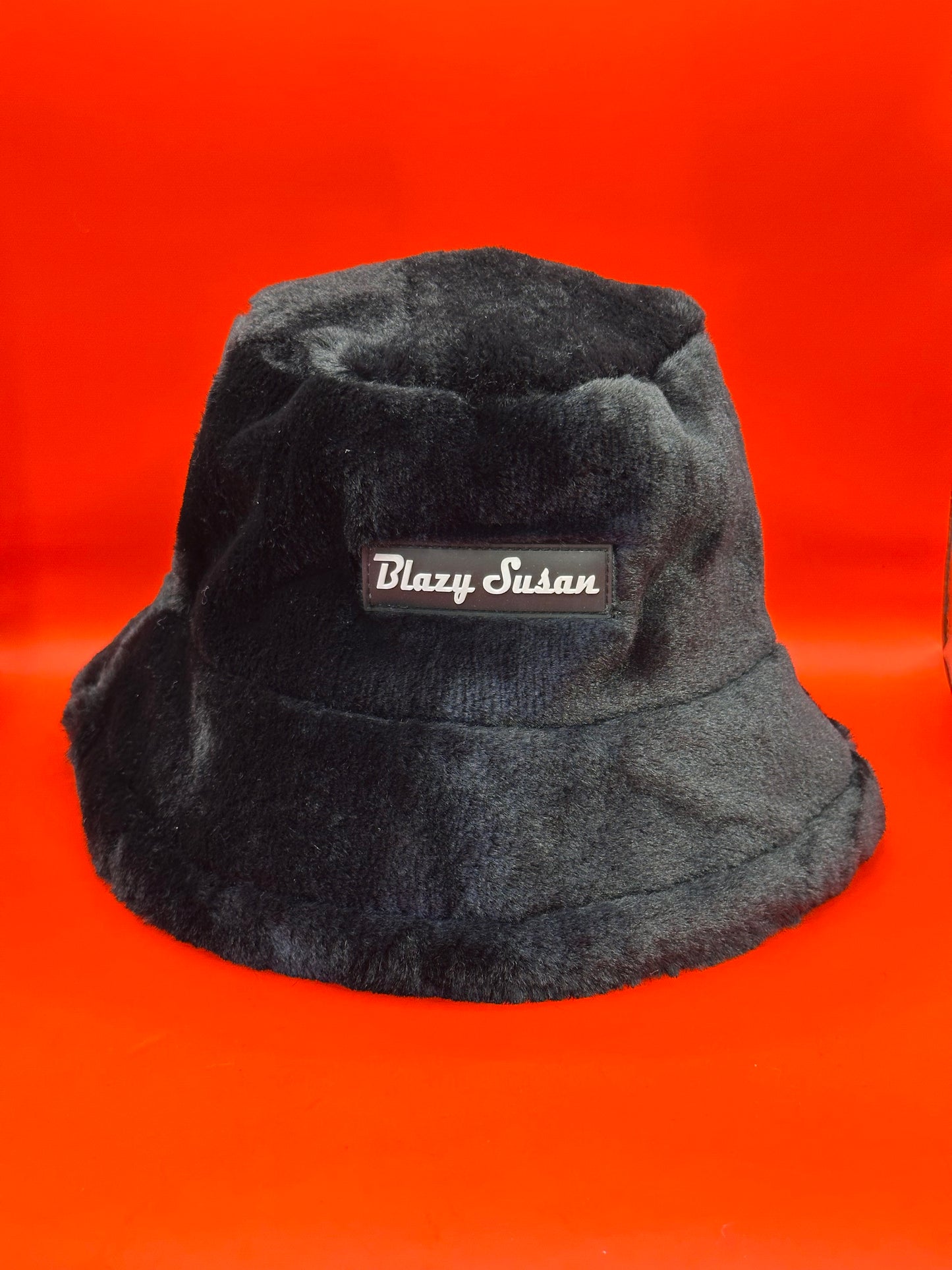 Soft plush faux fur Bucket Hat, adjustable fit, available in Pink, White and Black