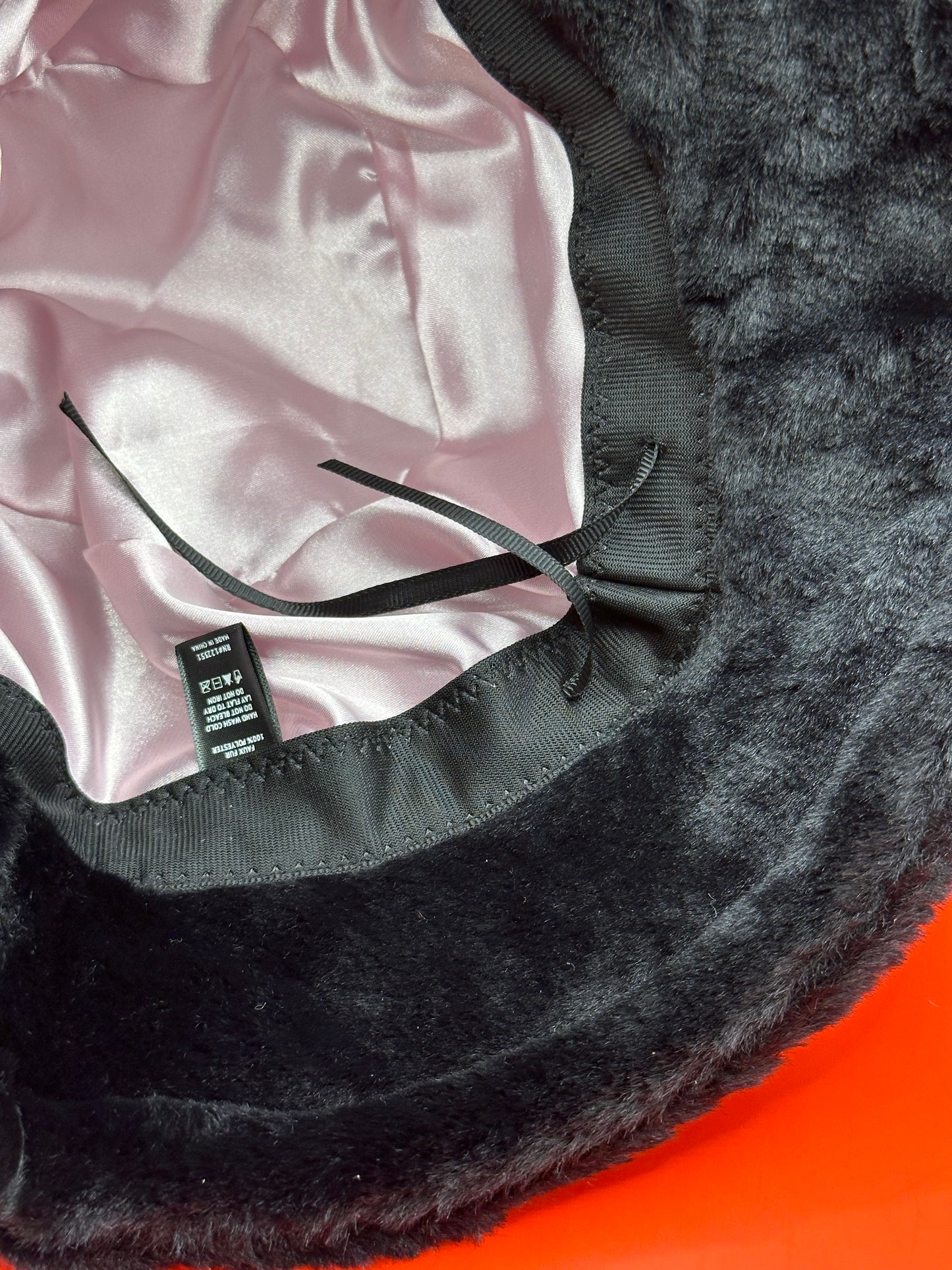 Soft plush faux fur Bucket Hat, adjustable fit, available in Pink, White and Black