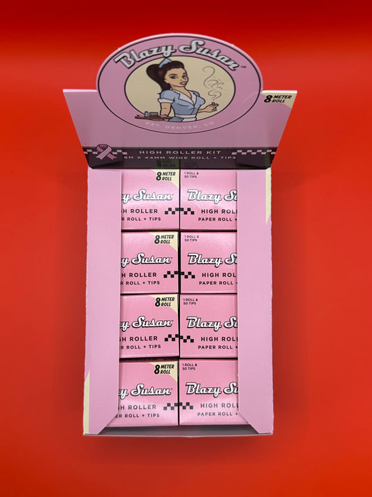 Blazy Susan Pink High Roller Kit non-GMO Rolling Paper and Tips