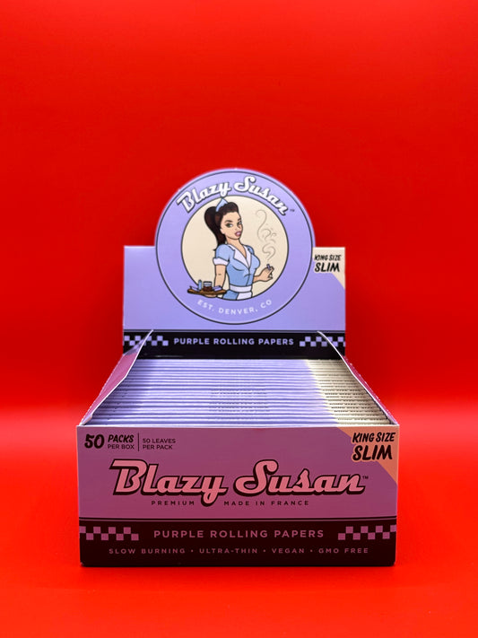 Blazy Susan Purple King Size Slim non-GMO Rolling Papers