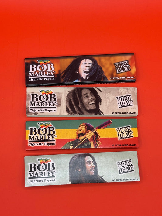 Bob Marley Papers, high-quality, extra-wide, lightweight rolling papers crafted from pure hemp fibres and bound with premium Arabic gum.