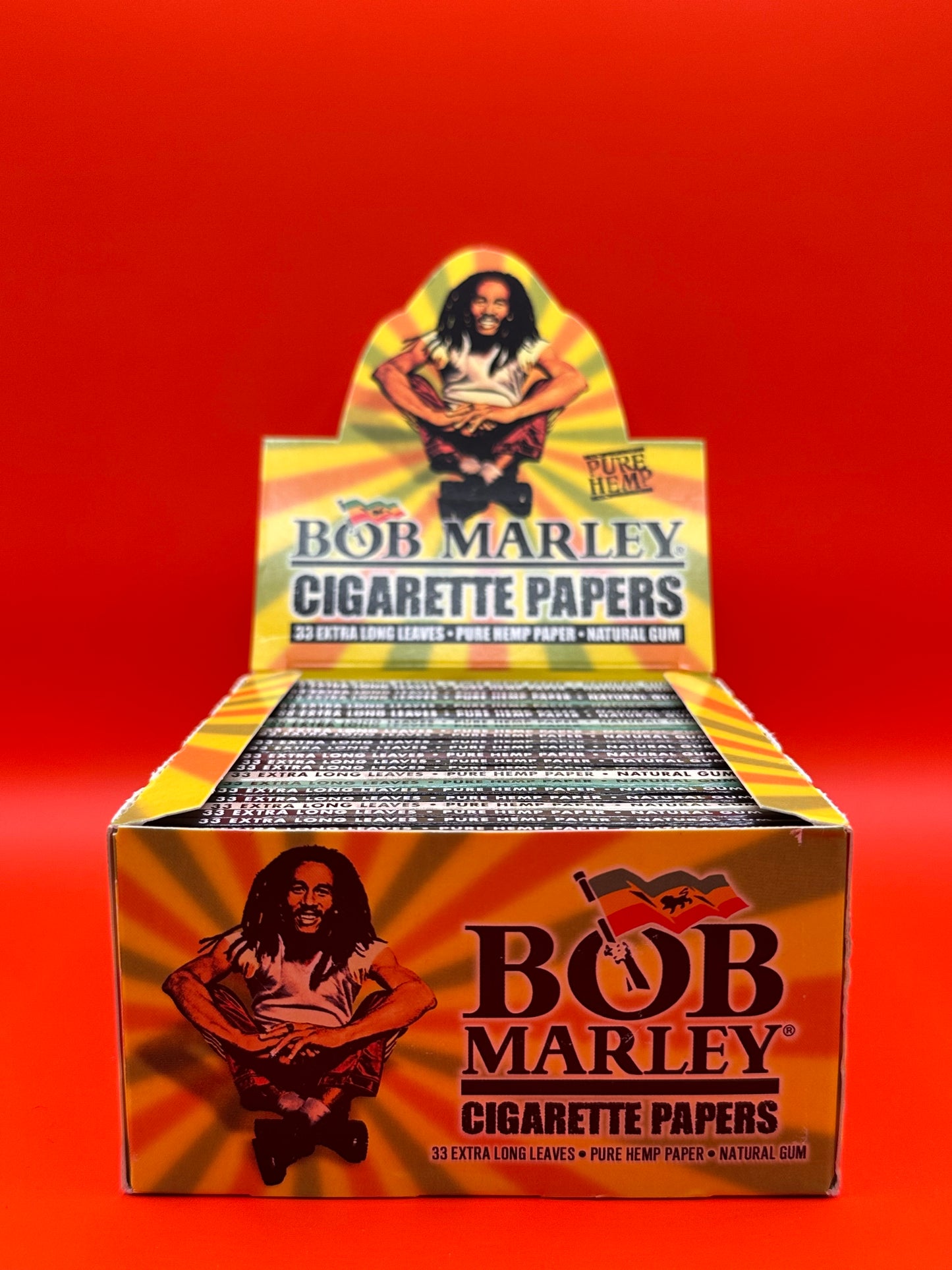Bob Marley Papers, high-quality, extra-wide, lightweight rolling papers crafted from pure hemp fibres and bound with premium Arabic gum.