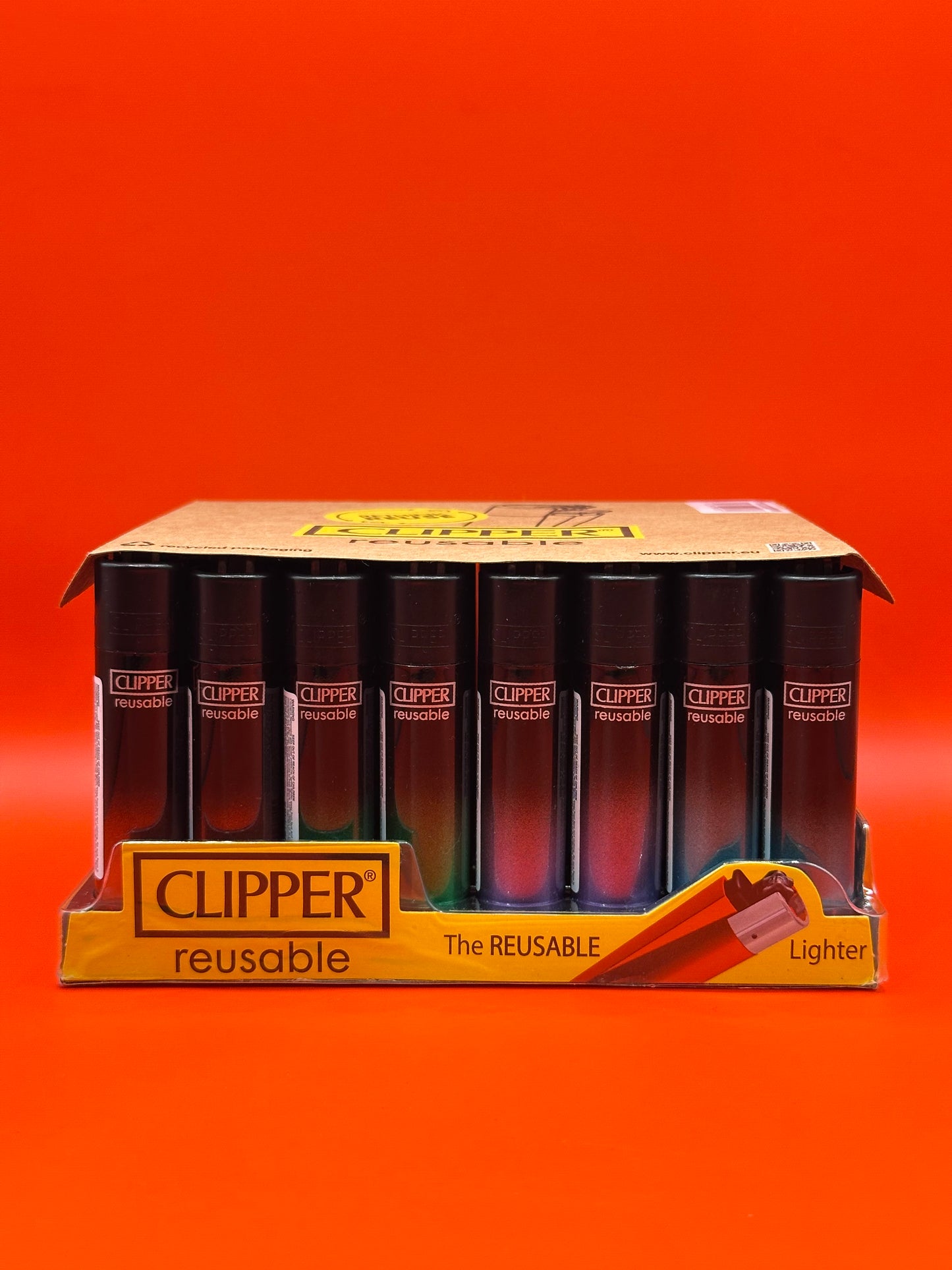 Clipper lighter, refillable, plastic