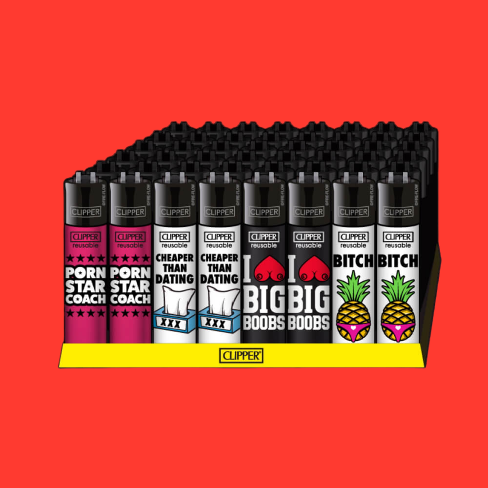 Clipper lighter, funny design, refillable, plastic