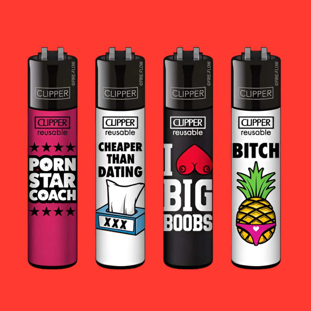 Clipper lighter, funny design, refillable, plastic