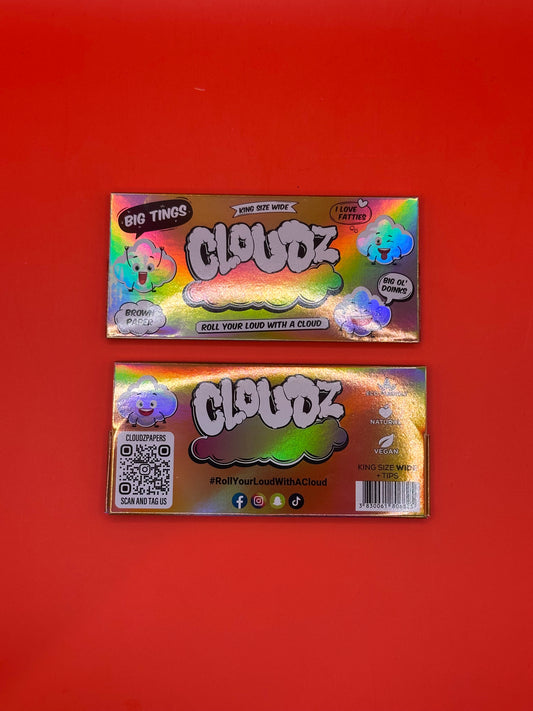 Cloudz, Big tingz, King size wide, Rolling papers, brown paper, organic,