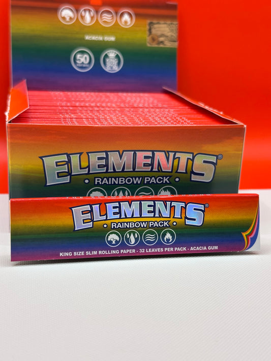 Shop Now For Elements Rainbow Rolling Papers - 32 leaves per pack