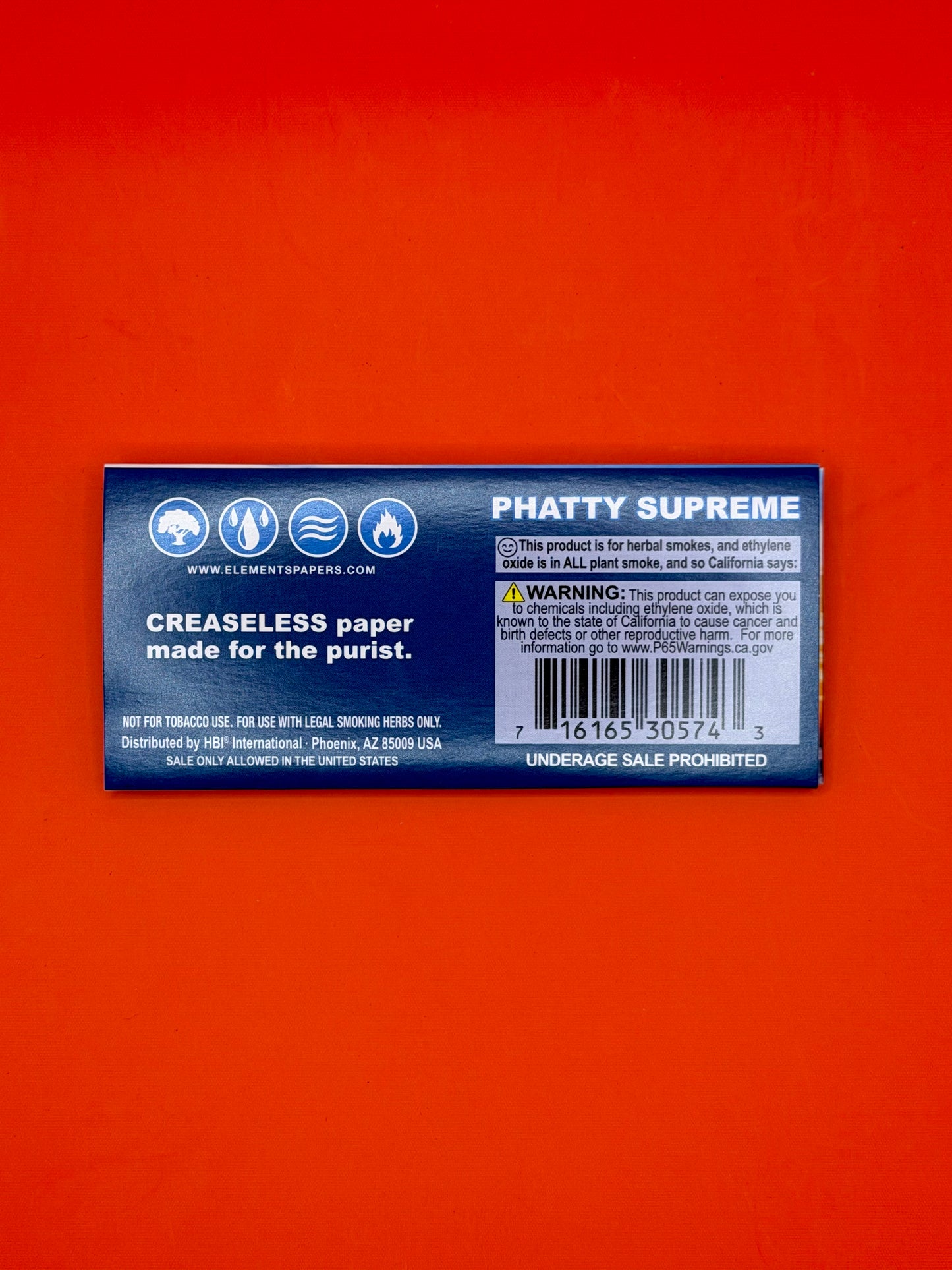 Elements Phatty Supreme Rolling Papers are for bigger rolls and made from ultra thin rice paper, they burn slowly and evenly with very little ash.