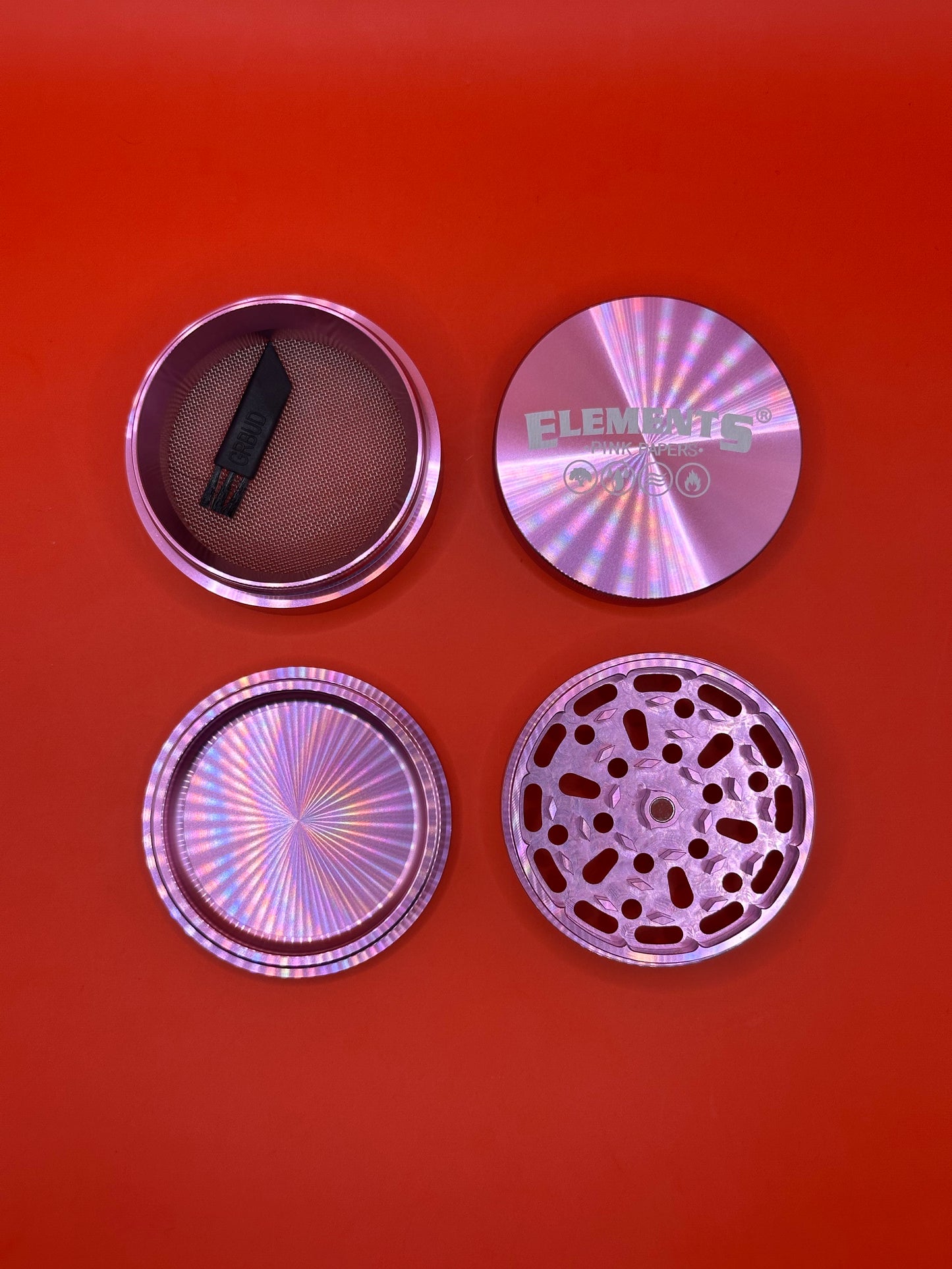 4 part large metal herb grinder by Elements