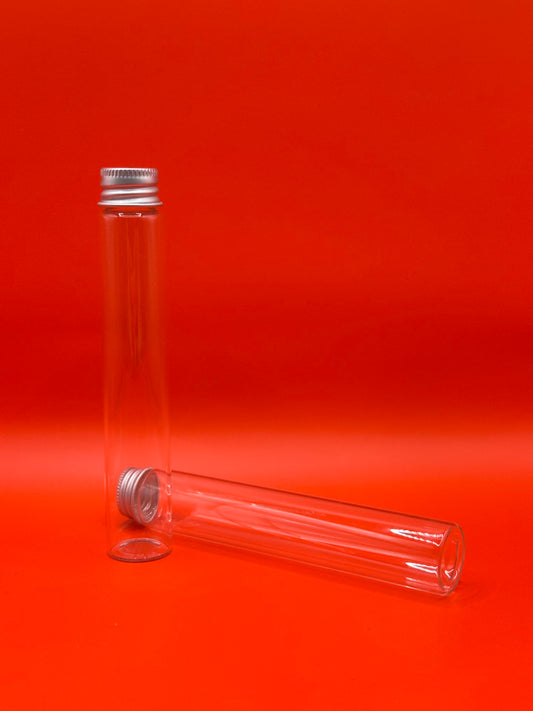 Screw cap, joint holder, glass, weed storage, size approx 18cm x 3cm