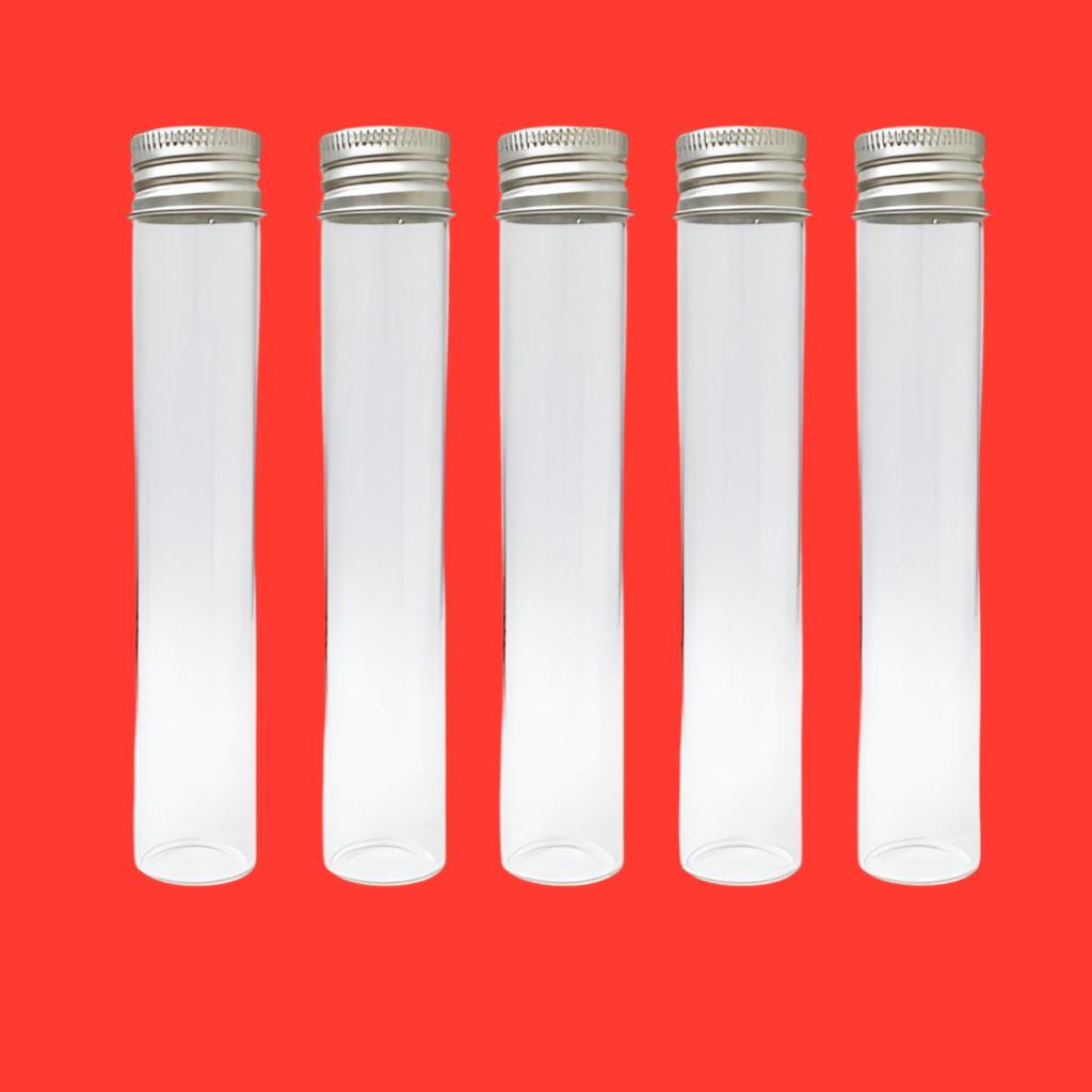 Screw cap, joint holder, glass, weed storage, size approx 18cm x 3cm