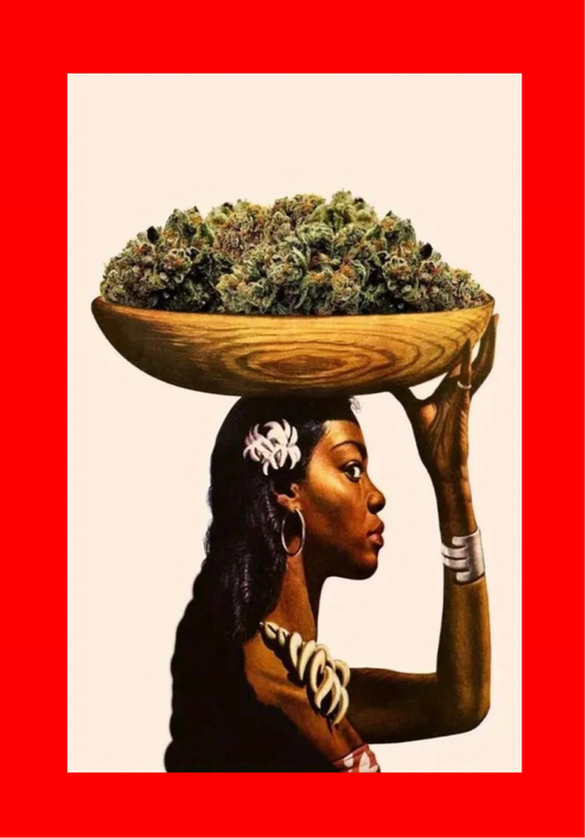 40x60cm unframed canvas art, weed theme