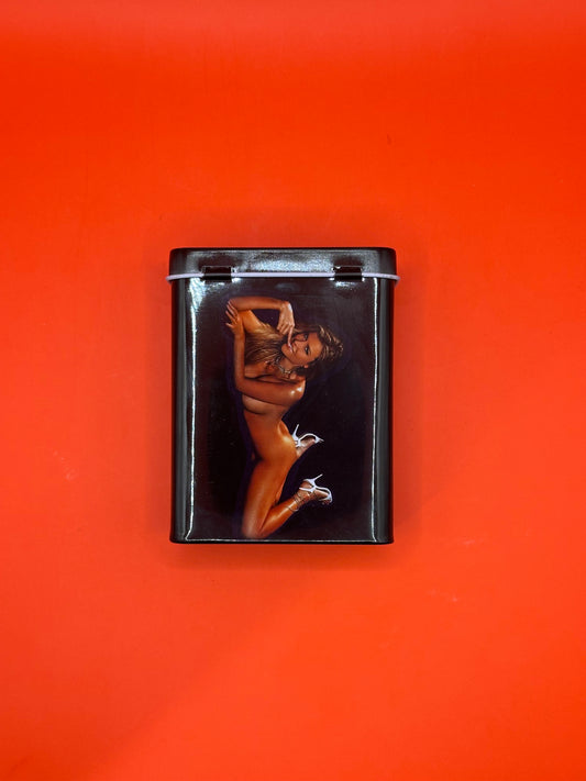 Weed storage, cigarette tin, joint holder, Size Approx 9 x 7 x 3cm