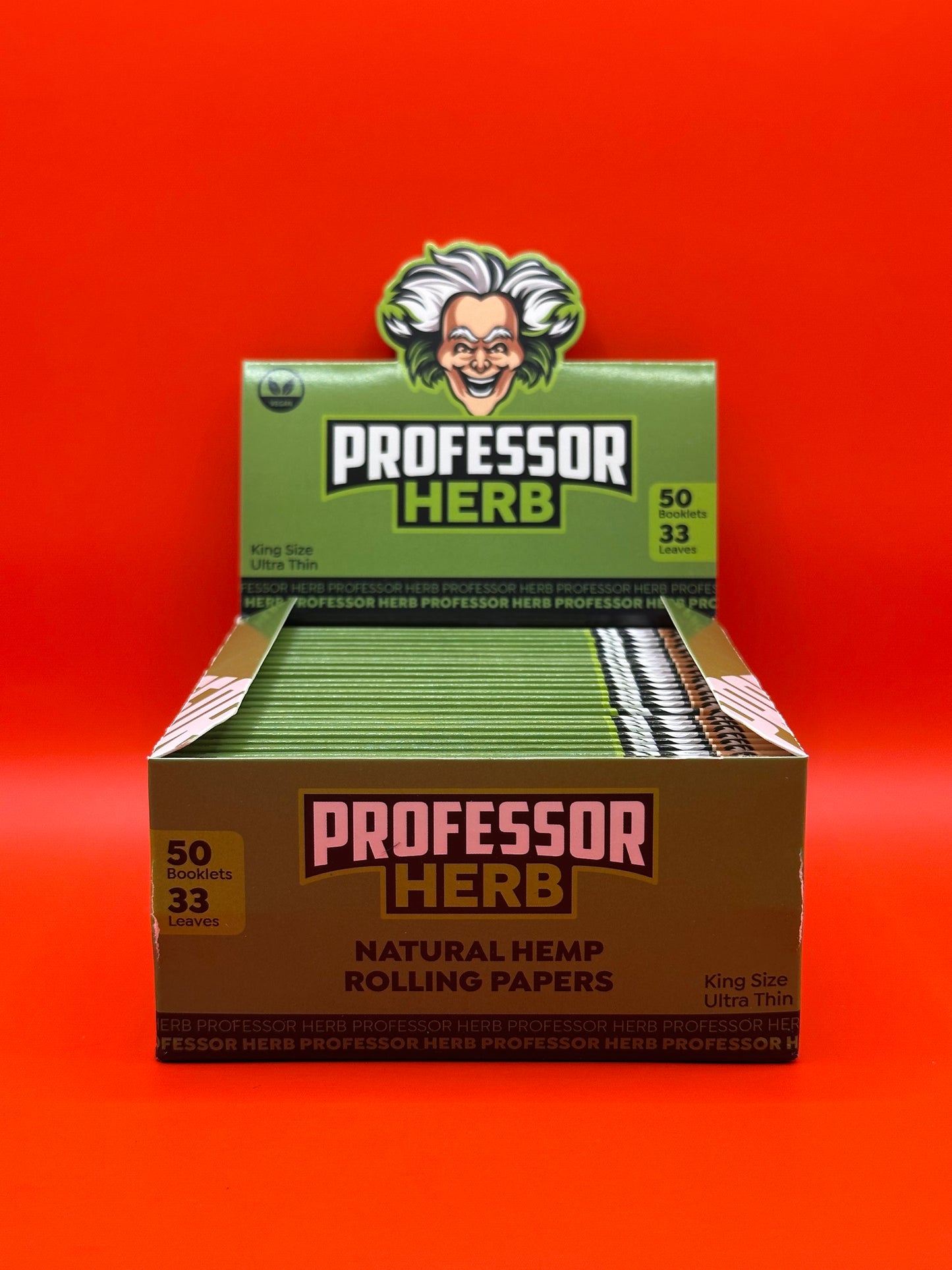 Ultra-thin, 100% Hemp, Rolling papers, Professor Herb