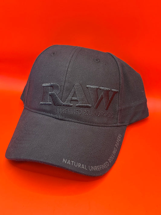 One size fits all, adjustable, Raw, black, baseball cap, baseball hat, stylish
