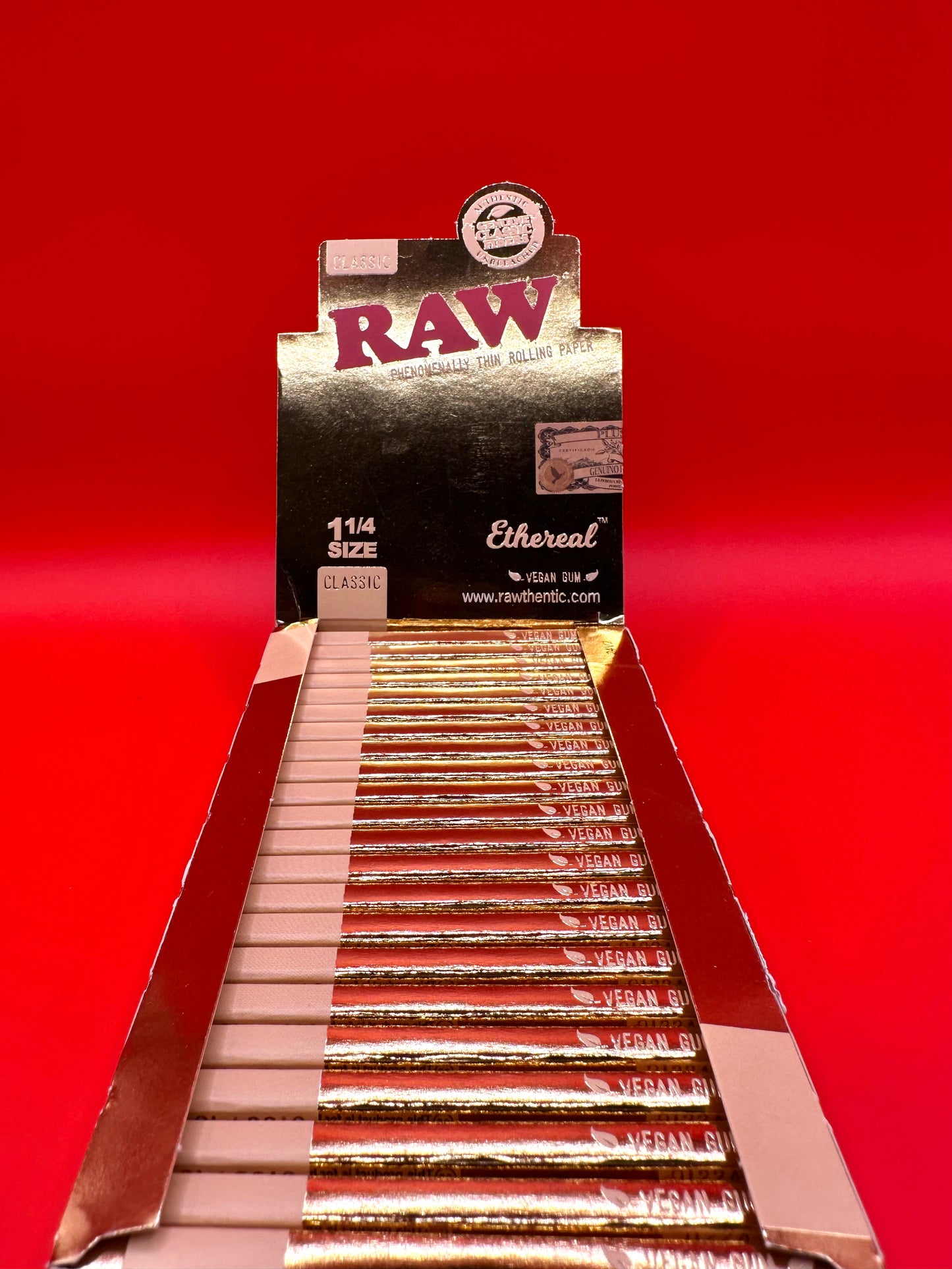 RAW Ethereal King Size Slim ultra thin unbleached vegan gum