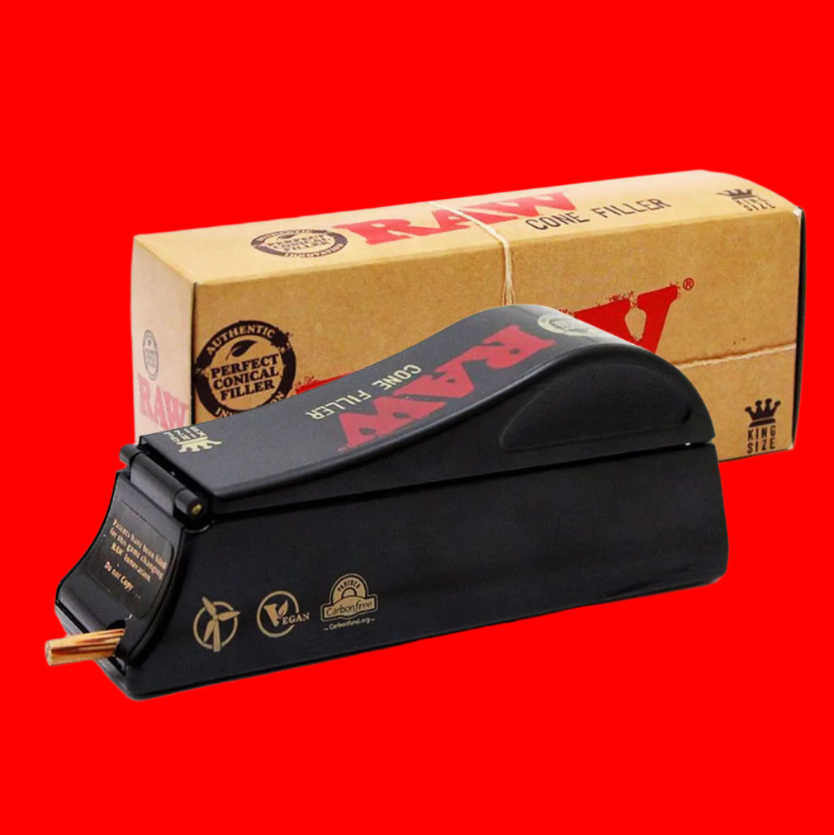 King size cone, Cone Filler Machine, RAW Natural Wood Poker, rolling aid, rolling machine