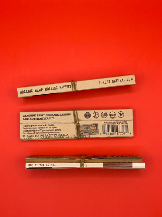 RAW Organic Hemp Rolling Papers + Tips