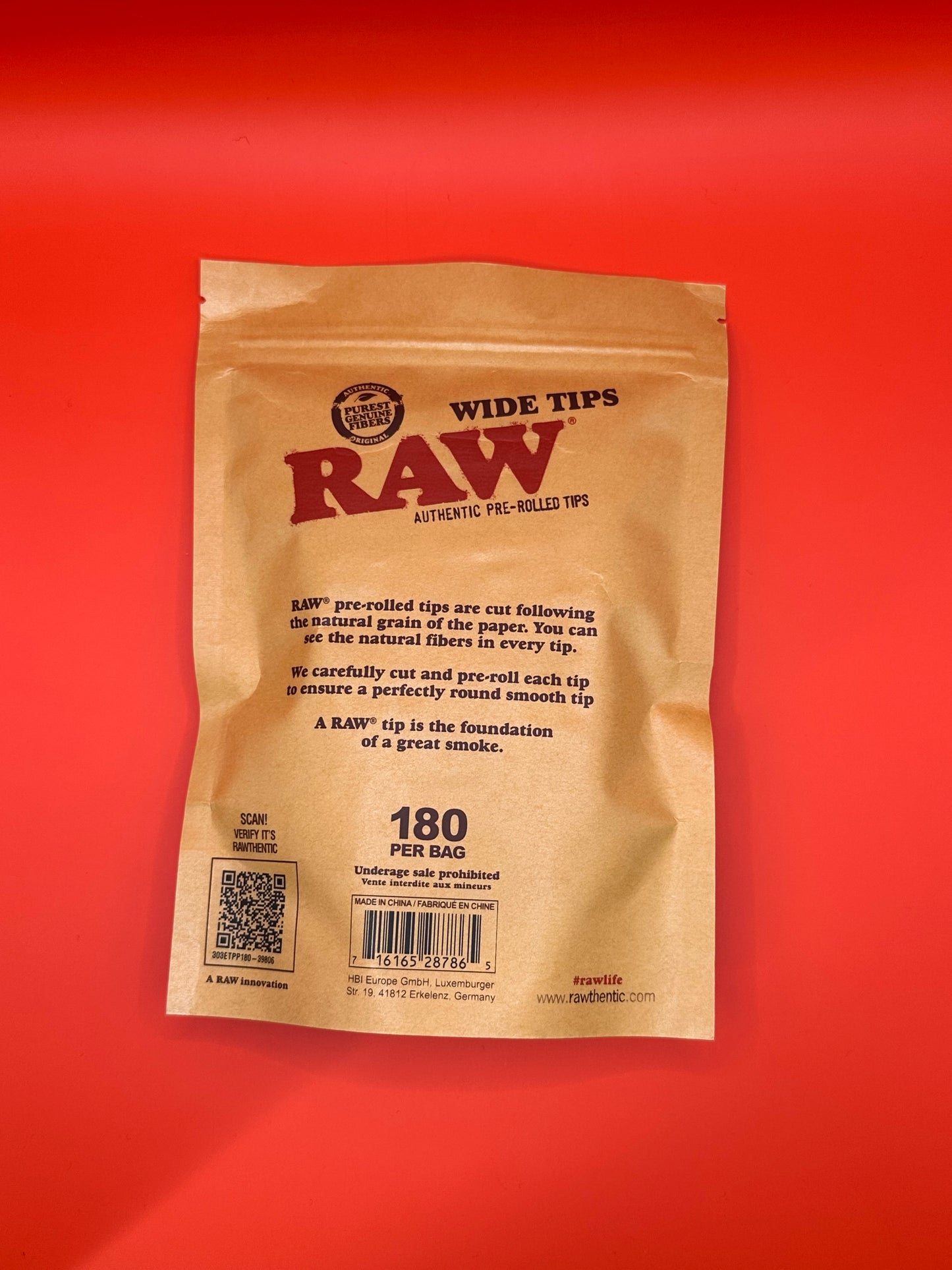 RAW Authentic Pre-Rolled Wide Tips