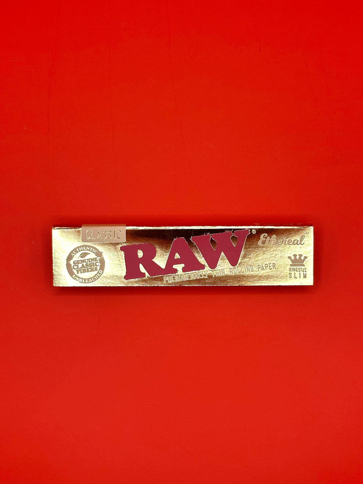 RAW Ethereal King Size Slim ultra thin unbleached vegan gum