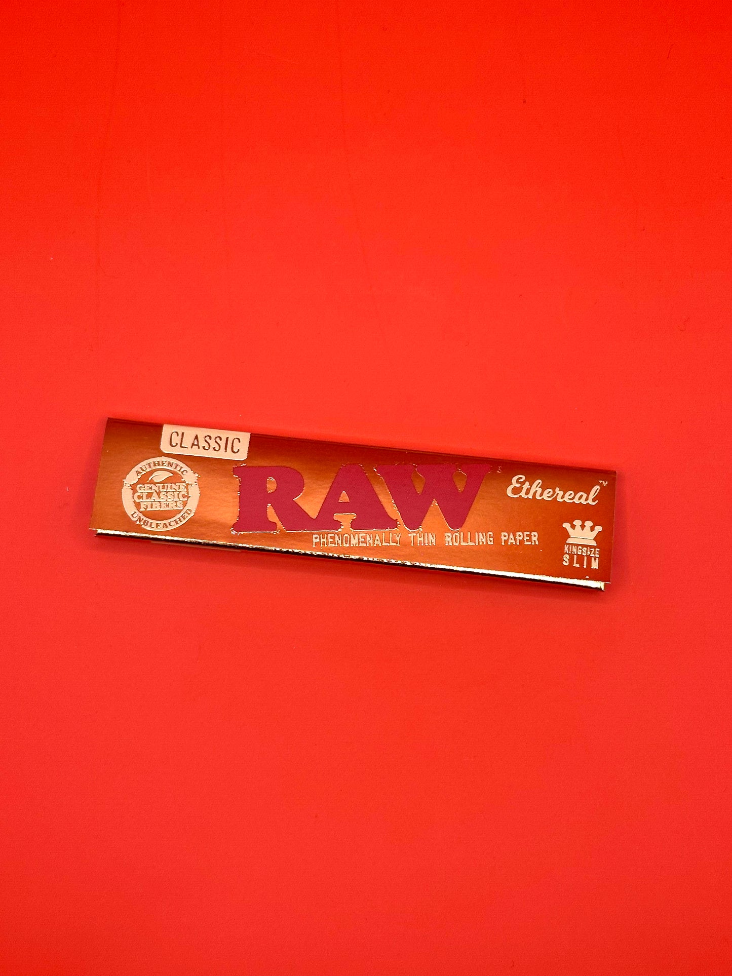 RAW Ethereal King Size Slim ultra thin unbleached vegan gum