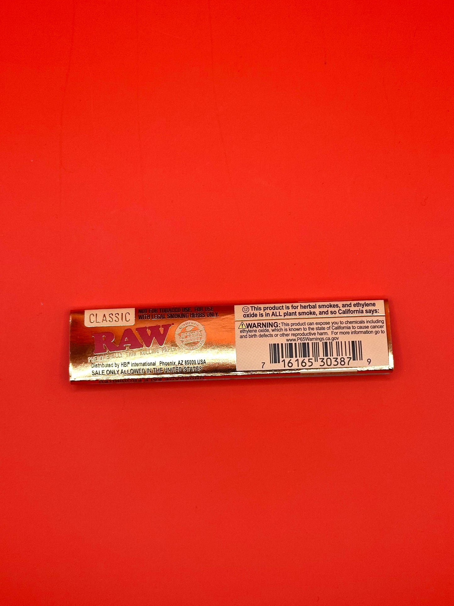 RAW Ethereal King Size Slim ultra thin unbleached vegan gum