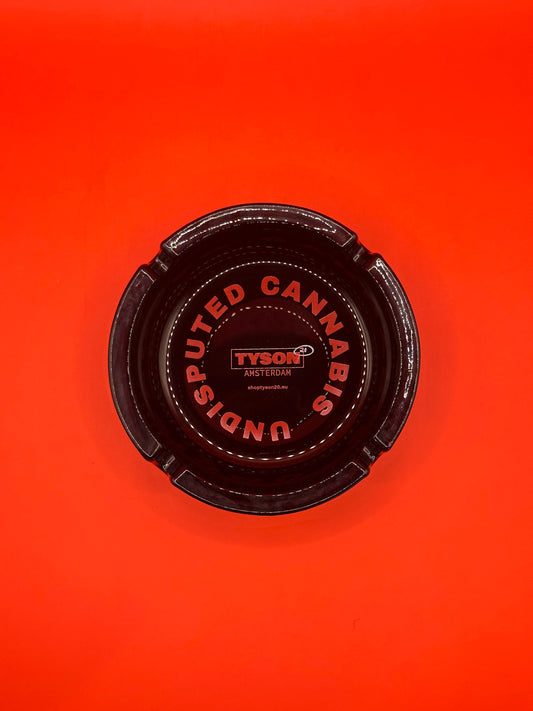 Mike Tyson, ashtray, glass, black, stylish