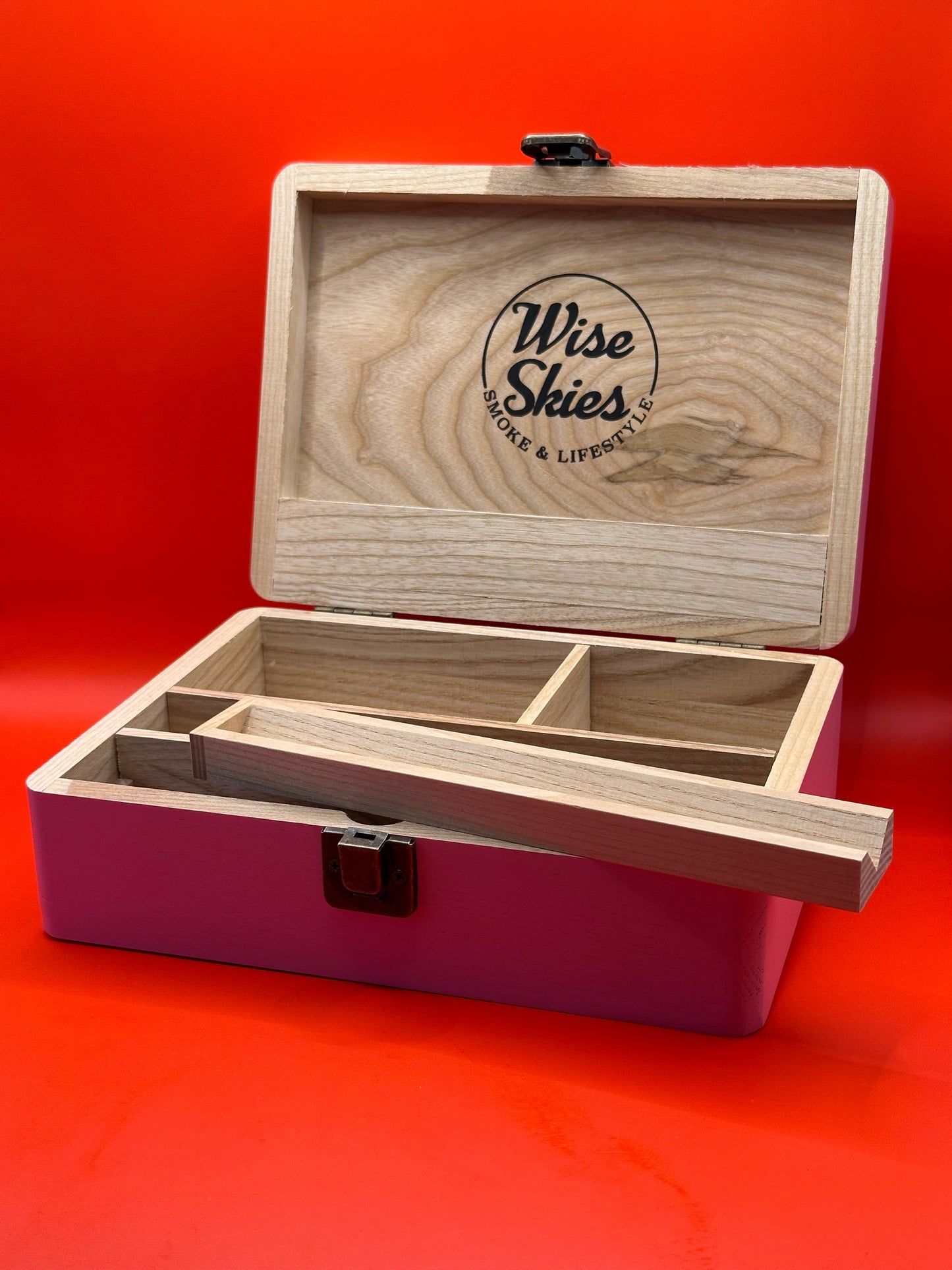 Large Wise Skies Rolling Box and Weed Storage