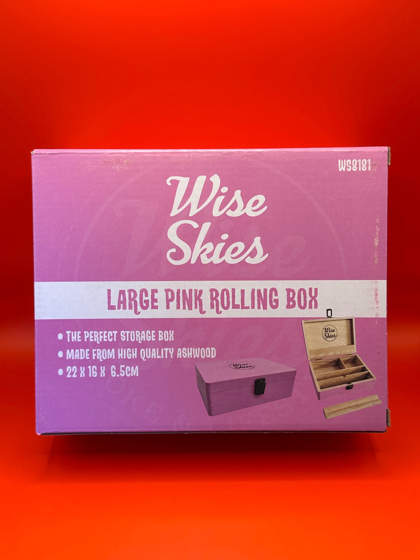 Large Wise Skies Rolling Box and Weed Storage