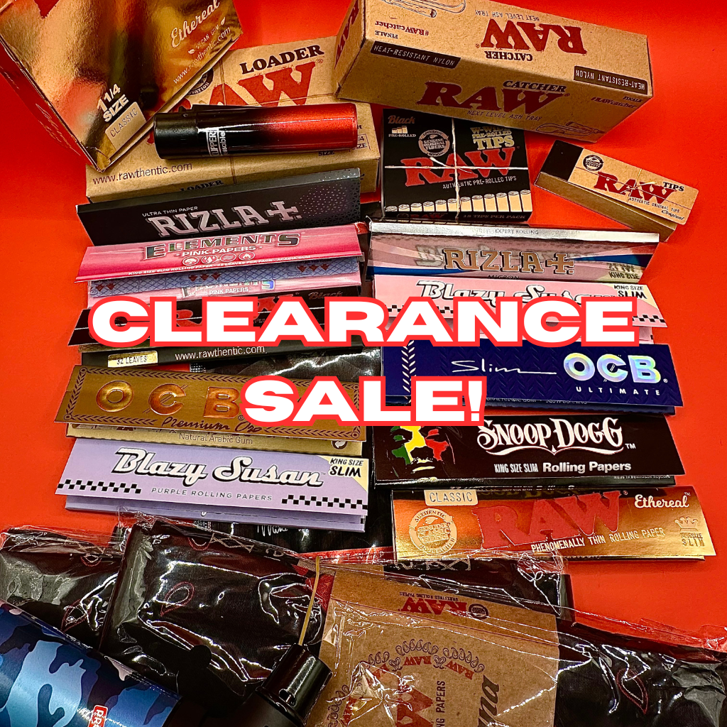 Huge Clearance Sale on the best UK Smoking Accessories and rolling papers