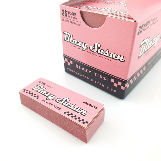 Blazy Susan Pink Perforated Rolling Tips