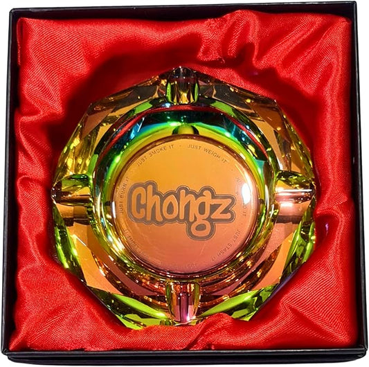 Chongz Cut Glass Rainbow Ashtray