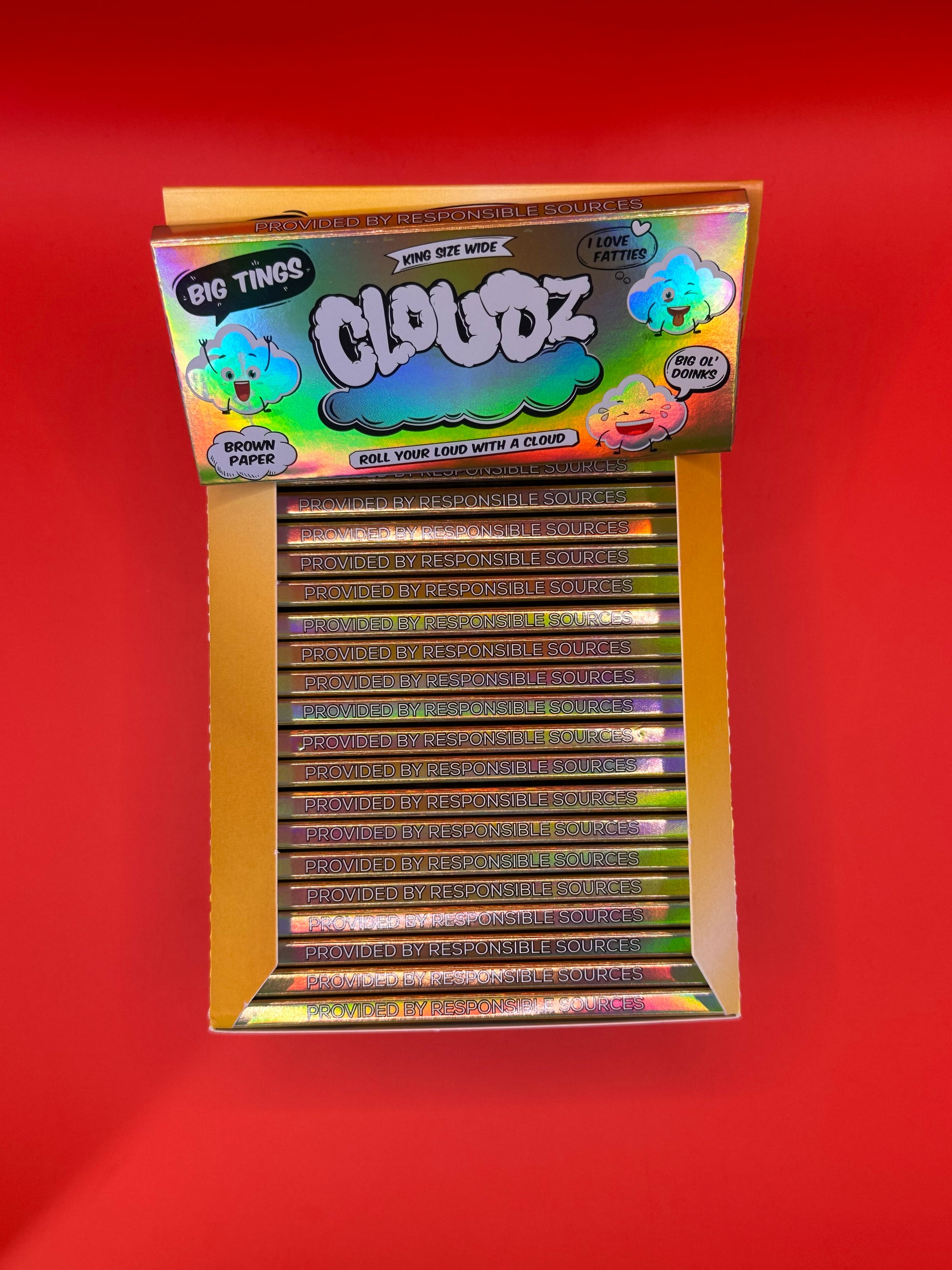 Cloudz, Big tingz, King size wide, Rolling papers, brown paper, organic,
