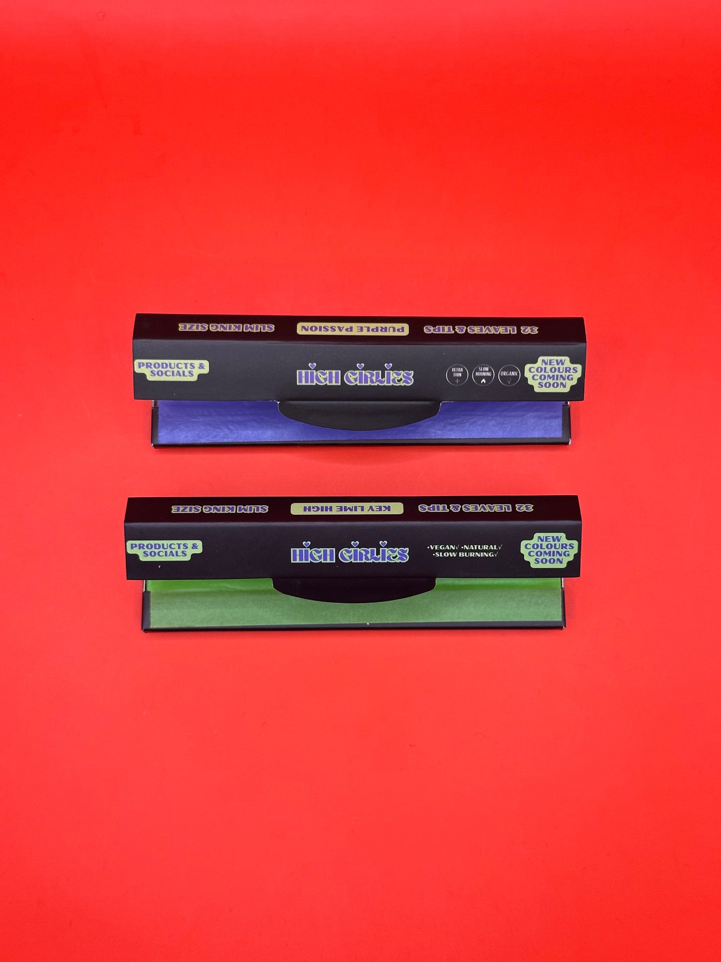 High Girlies King Size Slim Rolling Papers & Tips - Two Colours
