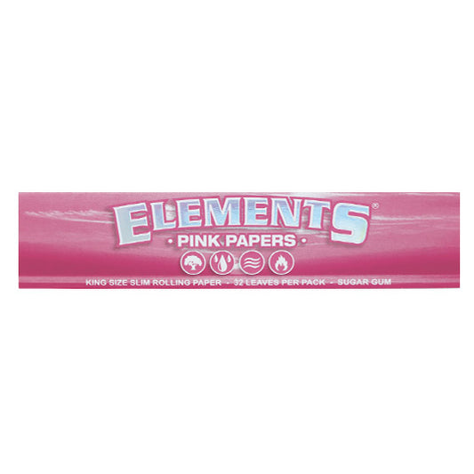 Elements Pink King Size Slim Rolling Papers