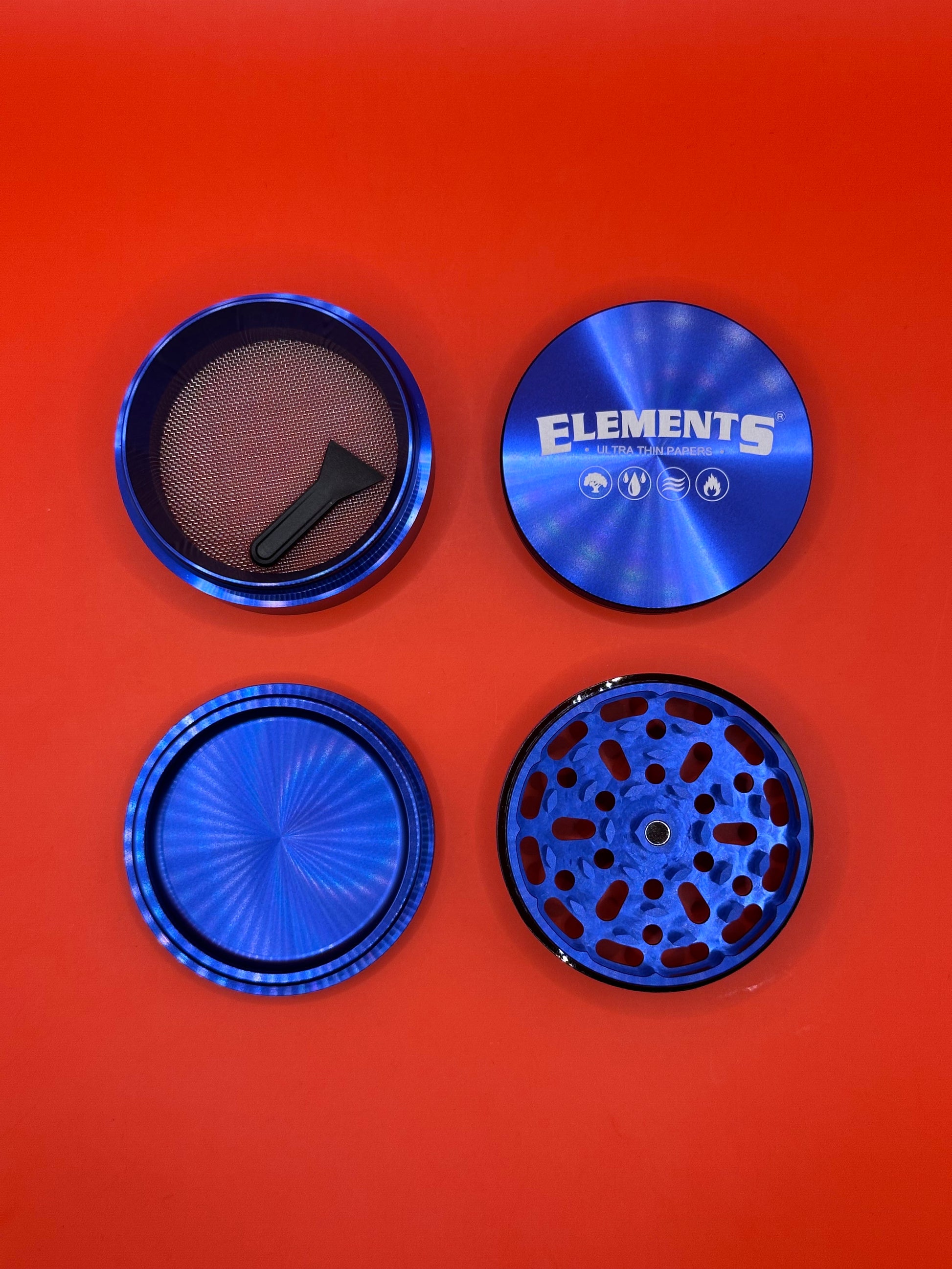 4 part large metal herb grinder by Elements