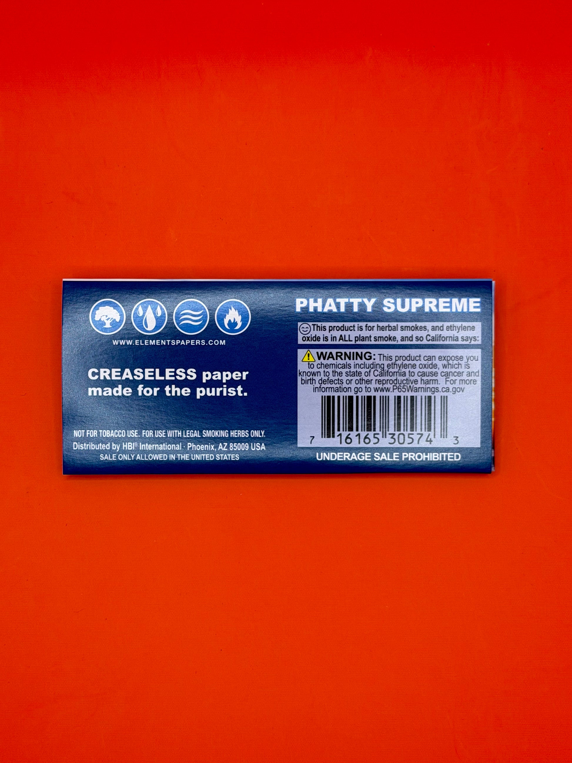 Elements Phatty Supreme Rolling Papers are for bigger rolls and made from ultra thin rice paper, they burn slowly and evenly with very little ash. 