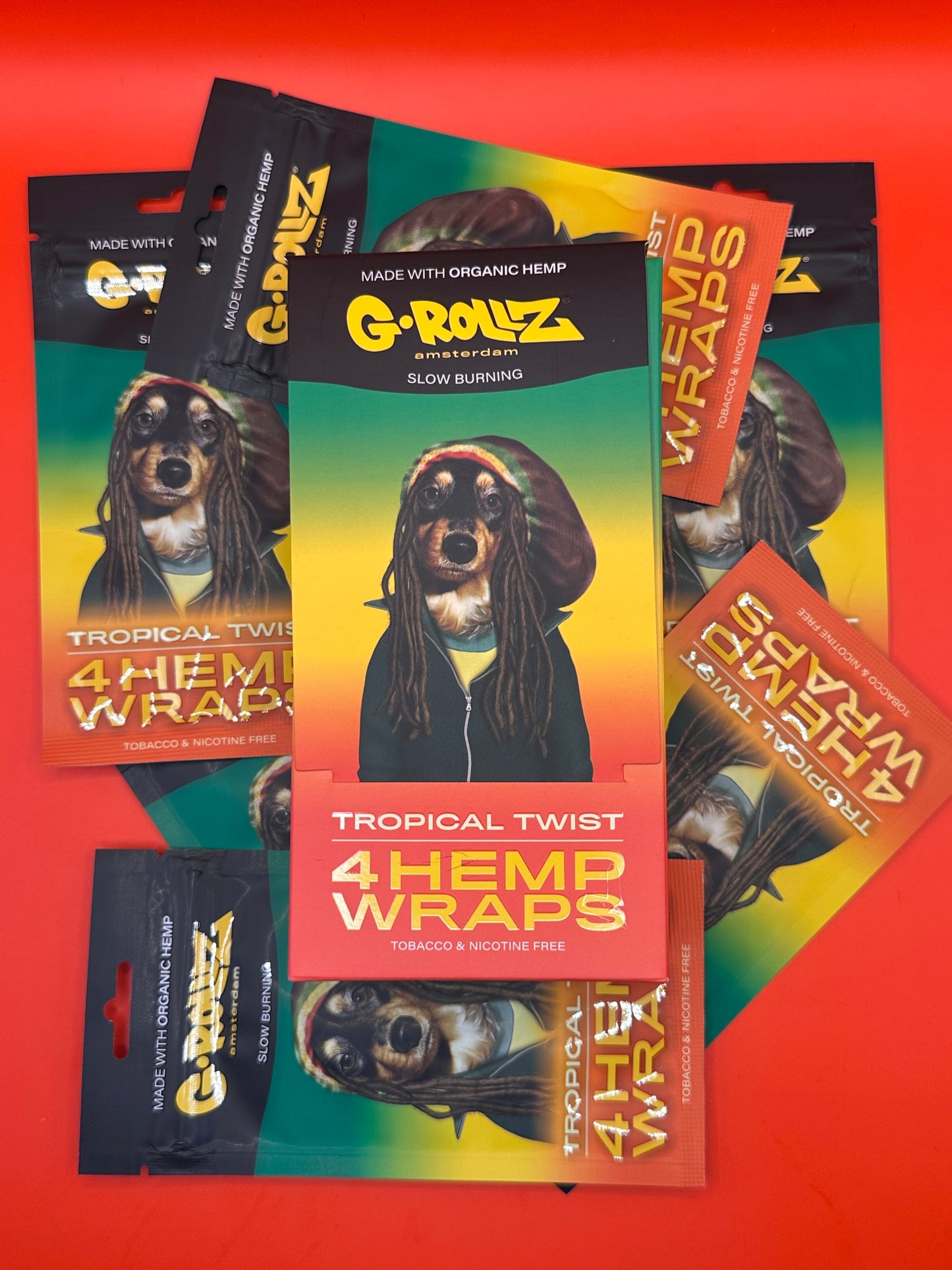 G.Rollz Tropical Twist Hemp Wraps - Pack of 4