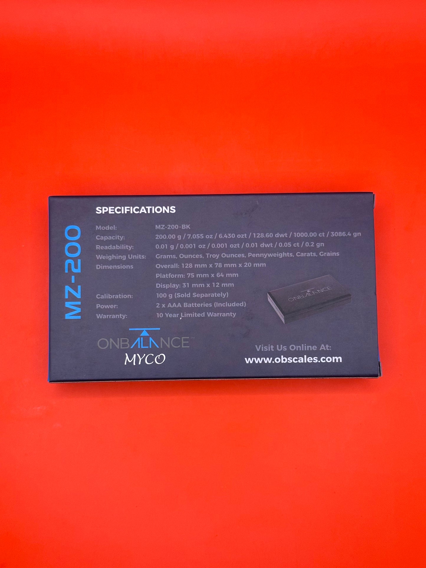 Black Myco 200g scales, batteries included