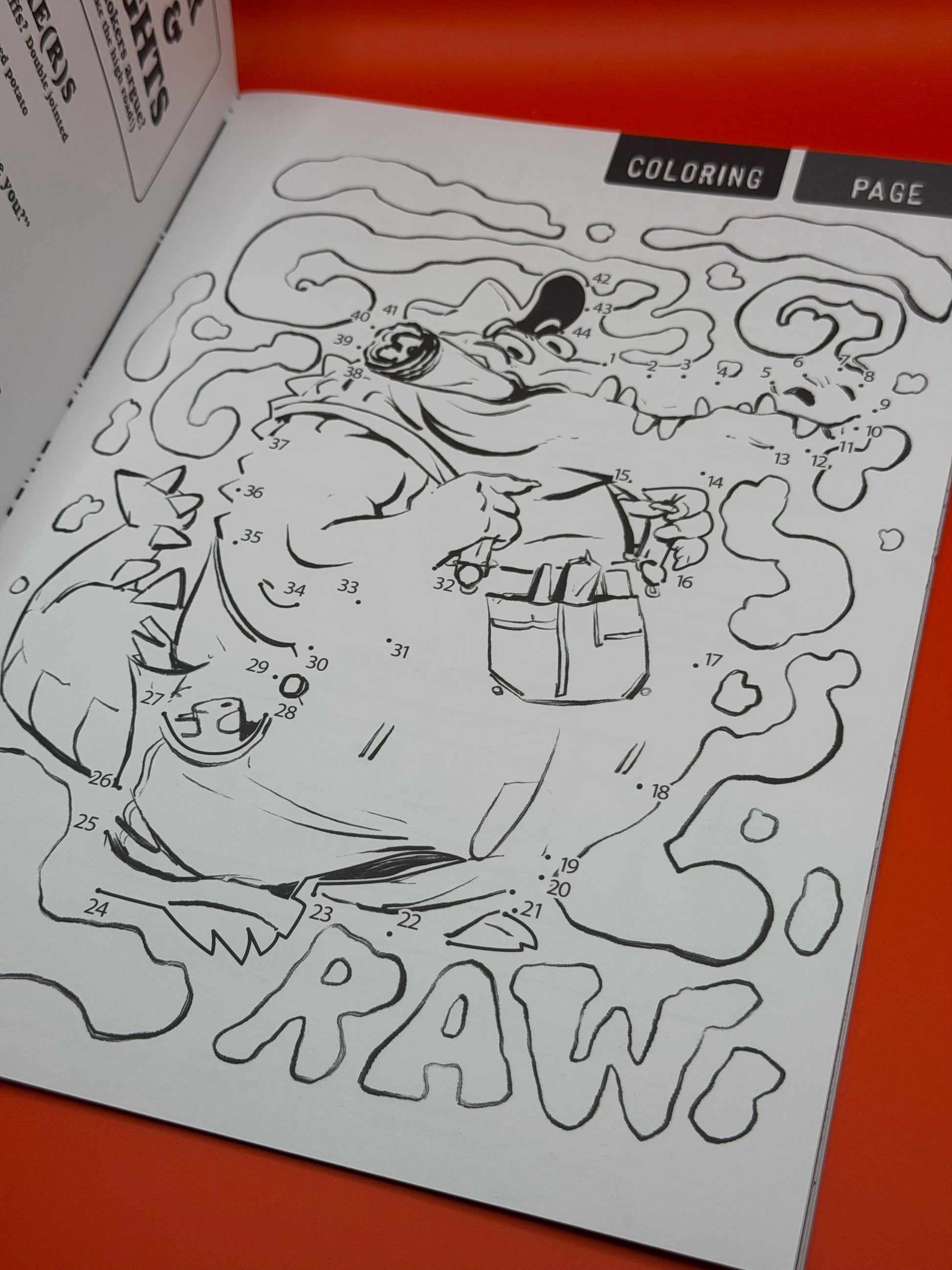 The RAW Adult Stoner Activity Book is a limited edition collectible made for RAW fans who want something fun, different, and full of personality. It is packed with classic activity book features, including stoner-themed stickers, mazes, quizzes, colouring in pages, jokes, games, word searches, and word jumbles.