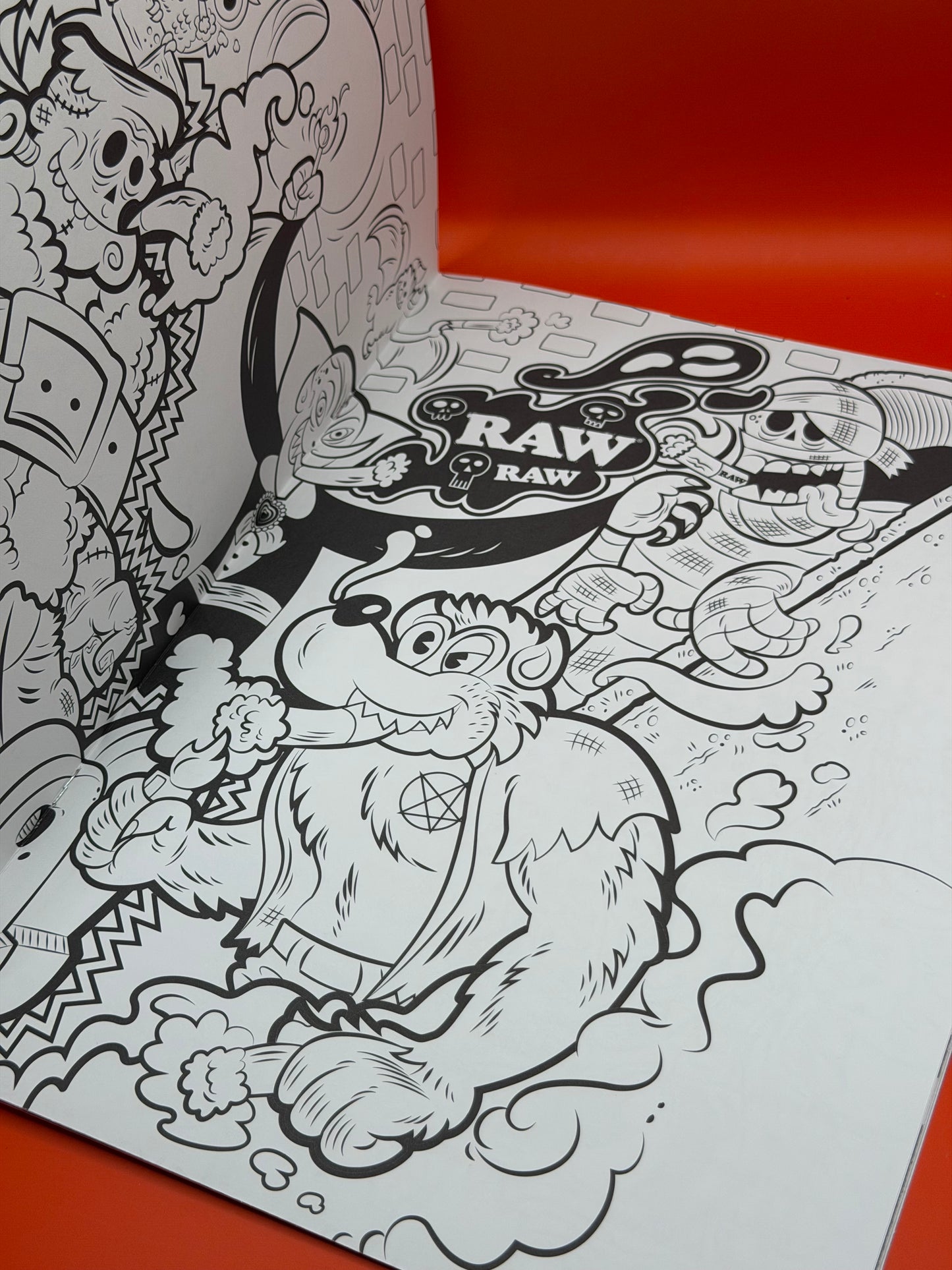The RAW Adult Stoner Activity Book is a limited edition collectible made for RAW fans who want something fun, different, and full of personality. It is packed with classic activity book features, including stoner-themed stickers, mazes, quizzes, colouring in pages, jokes, games, word searches, and word jumbles.