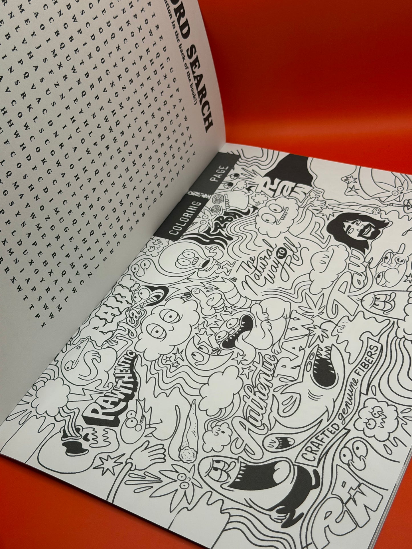 The RAW Adult Stoner Activity Book is a limited edition collectible made for RAW fans who want something fun, different, and full of personality. It is packed with classic activity book features, including stoner-themed stickers, mazes, quizzes, colouring in pages, jokes, games, word searches, and word jumbles.