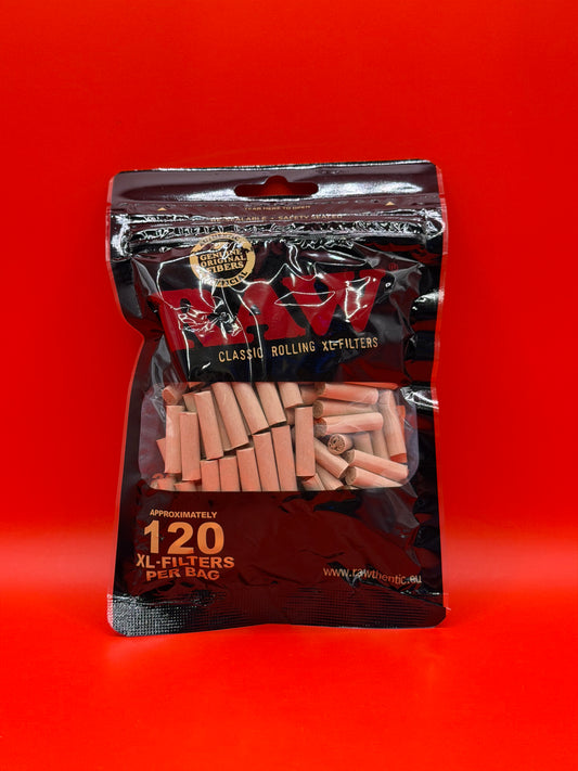 RAW Cellulose Filter Tips Size 6 x 22mm, Approx. 120 filters per pack, Made from Cellulose Fibres. Shop RAW Rolling Tips UK now.