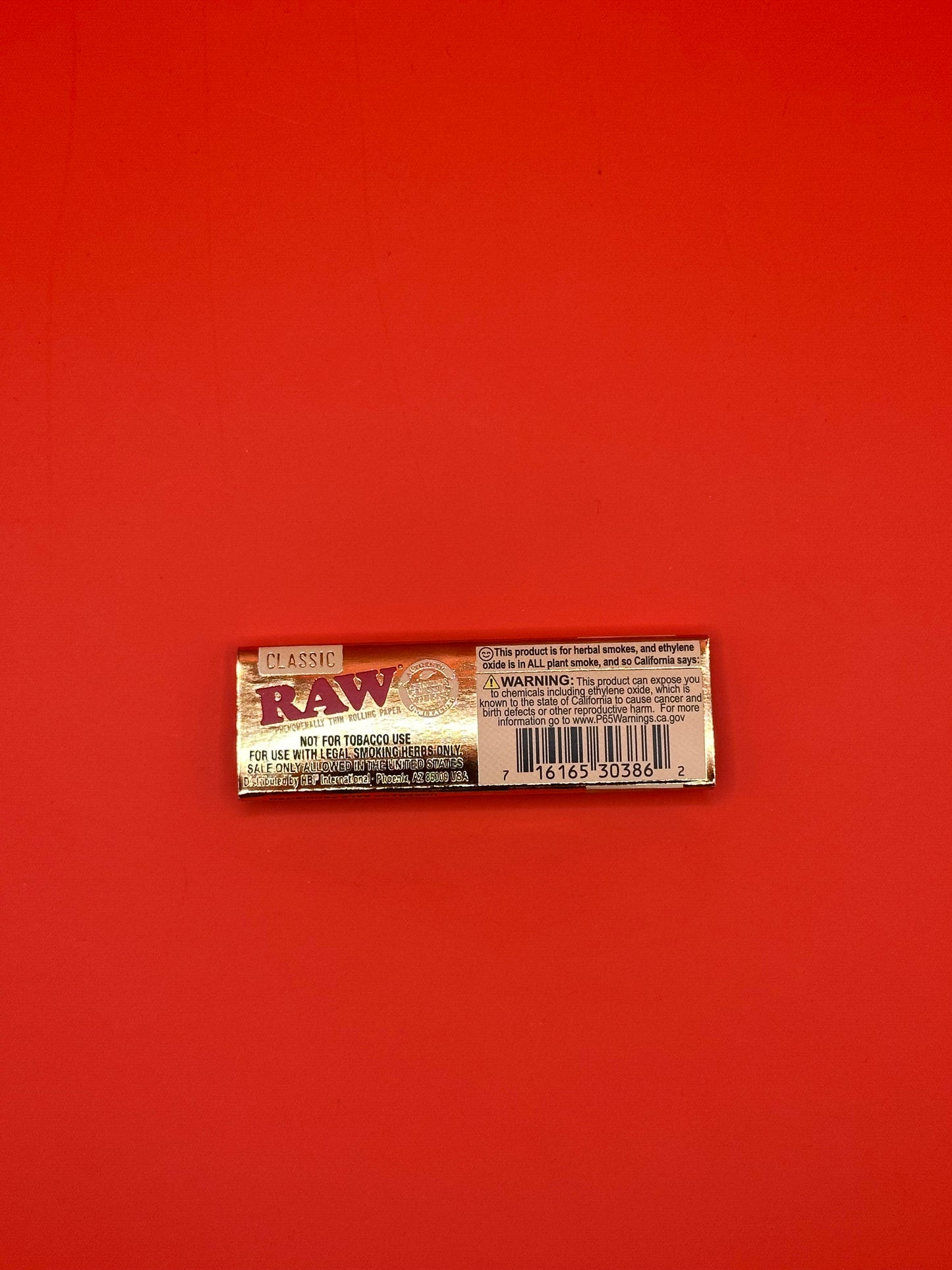 RAW Ethereal King Size Slim ultra thin unbleached vegan gum 