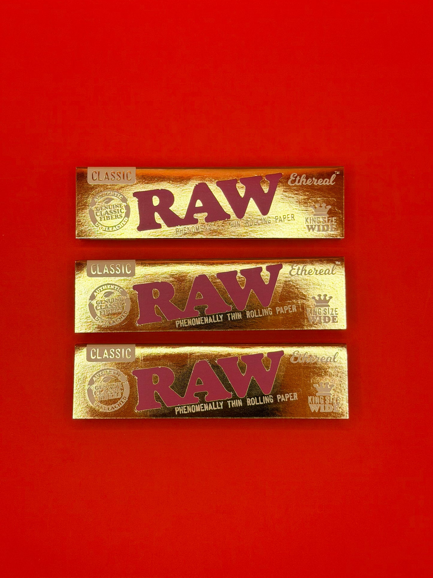 Super thin, Created with unbleached, vegan gum, RAW Ethereal King Size Wide Papers available now. Shop RAW Rolling Papers UK.