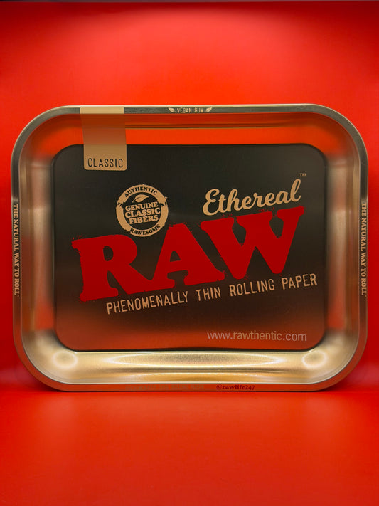RAW Ethereal Gold Rolling Tray Limited Edition, Shop now! Durable metal construction. Size Large: 34cm x 27.5cm.
All RAW trays come with certificate of 'RAWthenticity' and Iconic RAW branding.