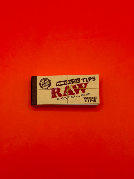 RAW Perforated Wide Rolling Tips are made for anyone who prefers a wider, sturdier tip when rolling. Each tip has perforated sections, making it easier to fold, shape, and roll your tip the way you like it.