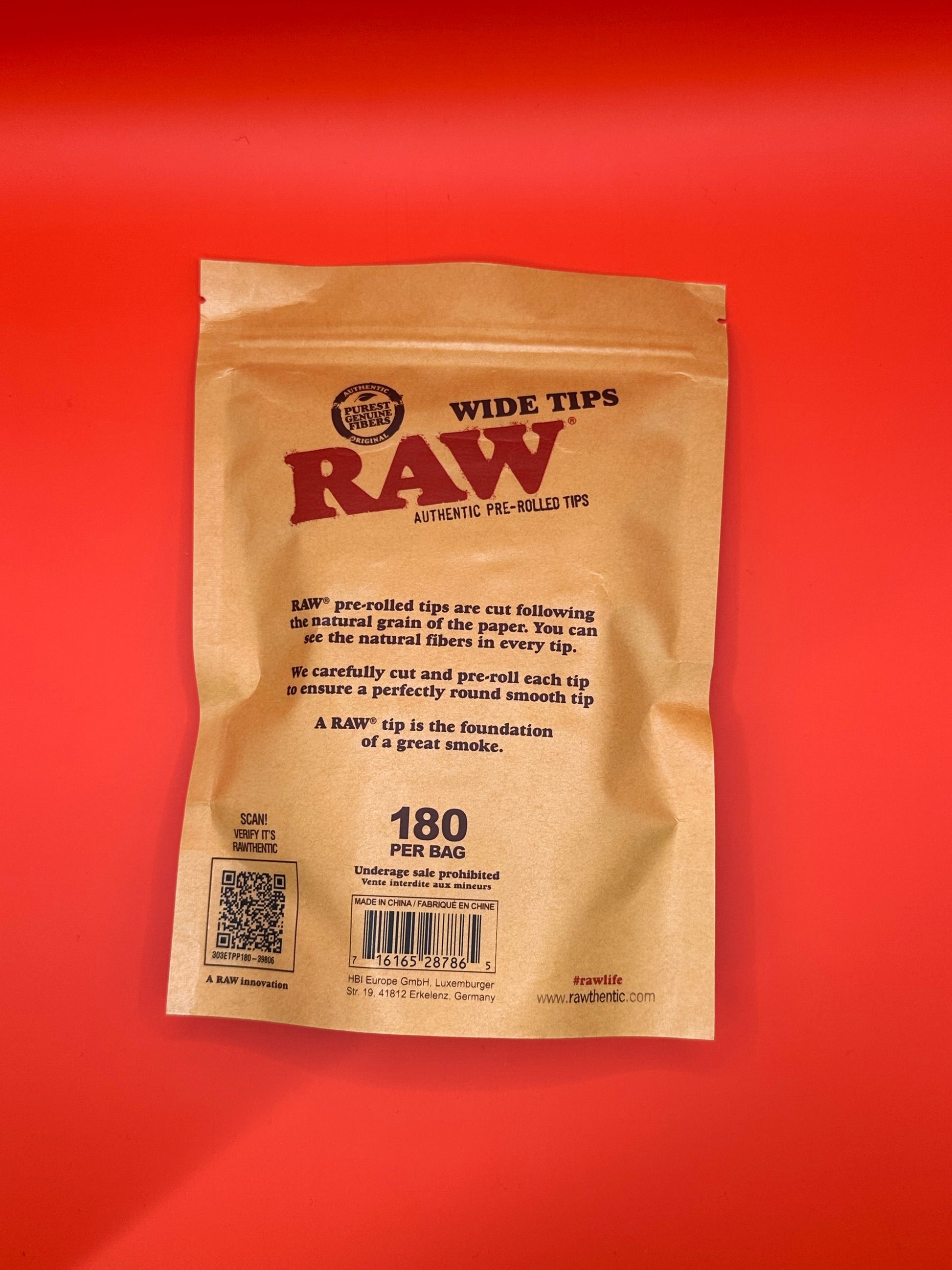 RAW Authentic Pre-Rolled Wide Tips