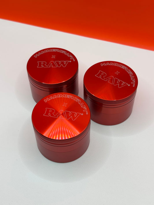 4 part metal grinder, with kief catcher, raw, Shop RAW Herb Grinders UK now!